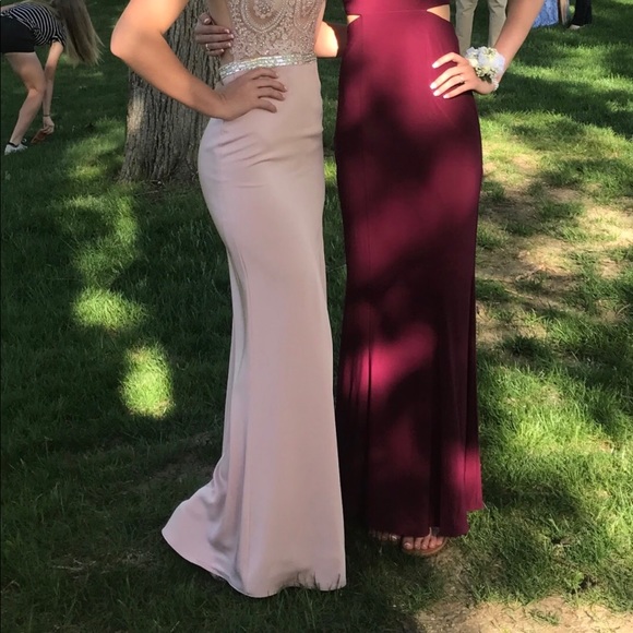 Blush Pink Prom Dress w/ Sequins !! - Picture 2 of 4